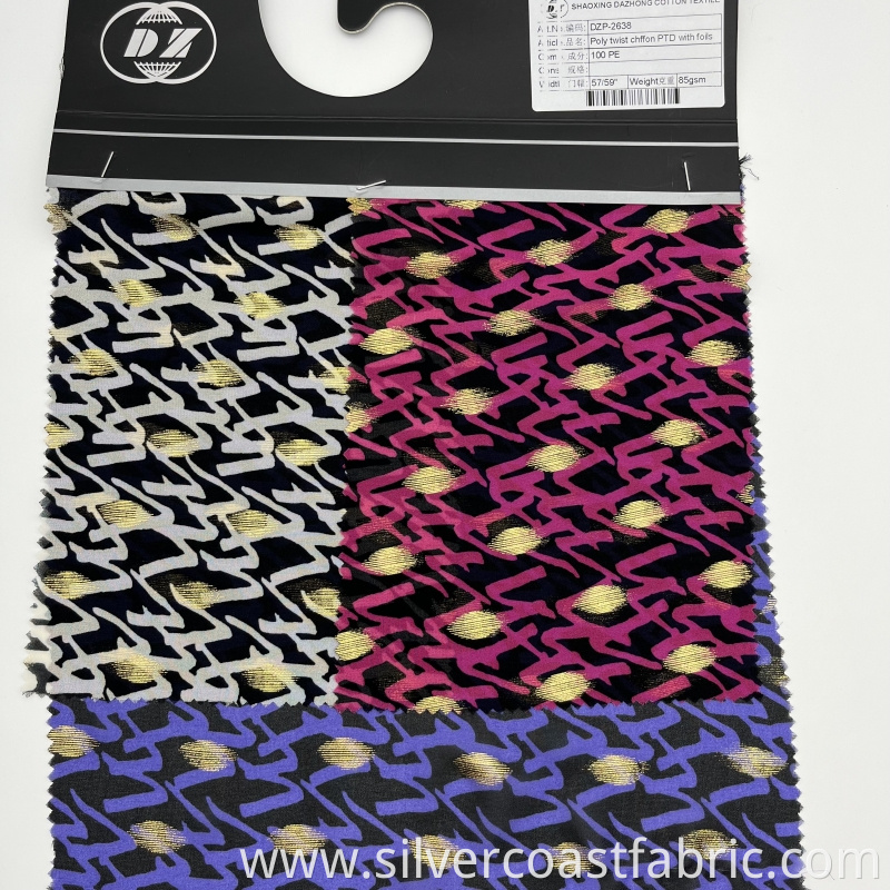 Polyester Twist Foils Fabric